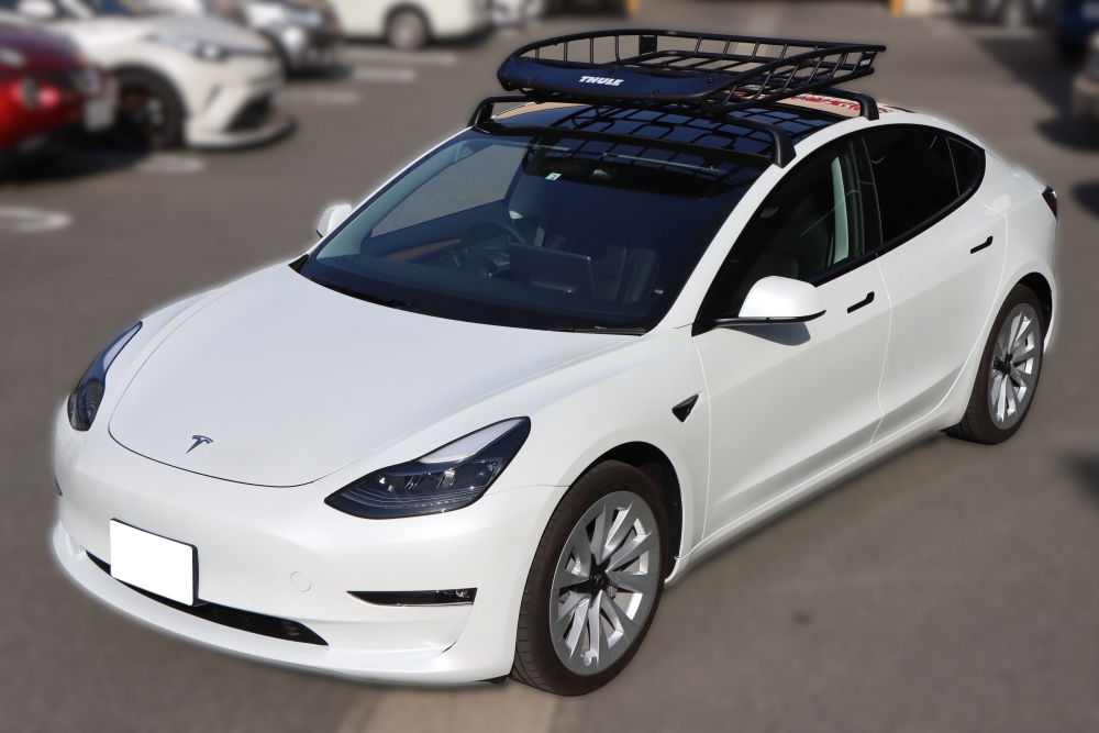 THULE テスラ Tesla TH753 892 KIT3153 THULE ベースキャリア 送料無料